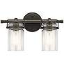 Thumbnail3 of Kichler Brinley 10" High Olde Bronze 2-Light Wall Sconce more views