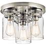 Thumbnail2 of Kichler Brinley 11" Wide Brushed Nickel 3-Light Ceiling Light
