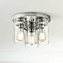 Thumbnail1 of Kichler Brinley 11" Wide Brushed Nickel 3-Light Ceiling Light