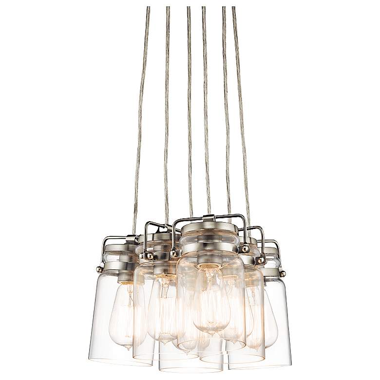 Image 2 Kichler Brinley 12" Wide Brushed Nickel 6-Light Mini Pendant
