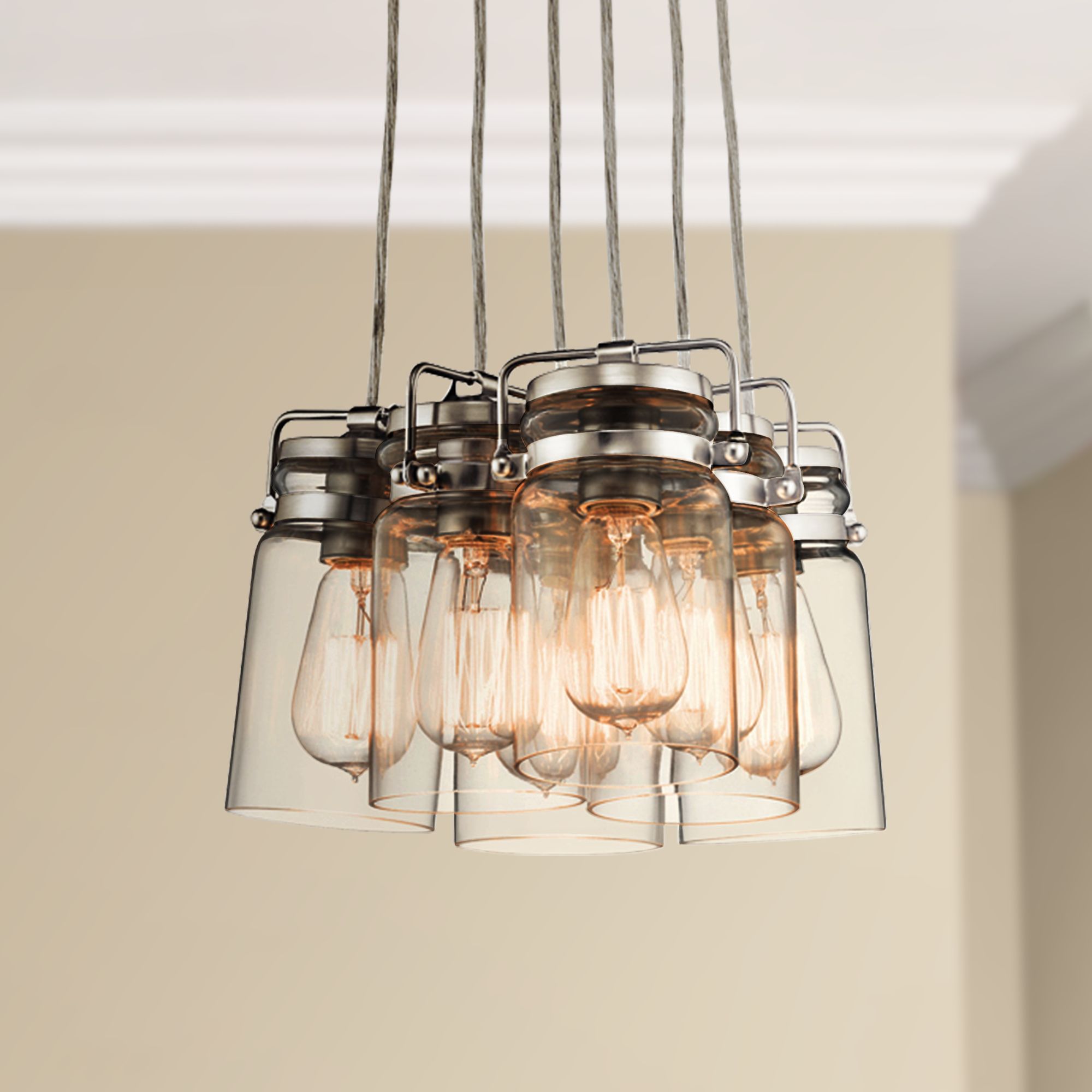 kichler brinley 6 light pendant