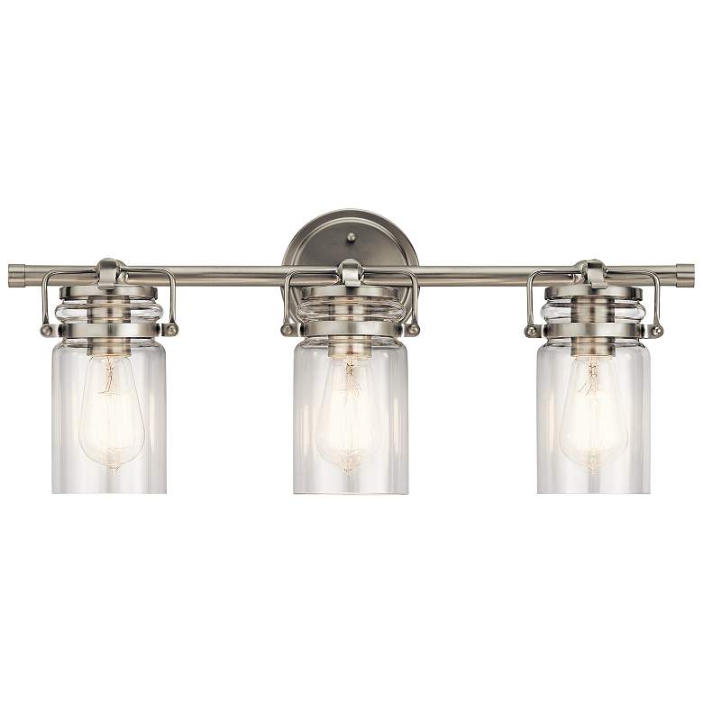 Image 3 Kichler Brinley 24" Wide Brushed Nickel 3-Light Bath Light more views