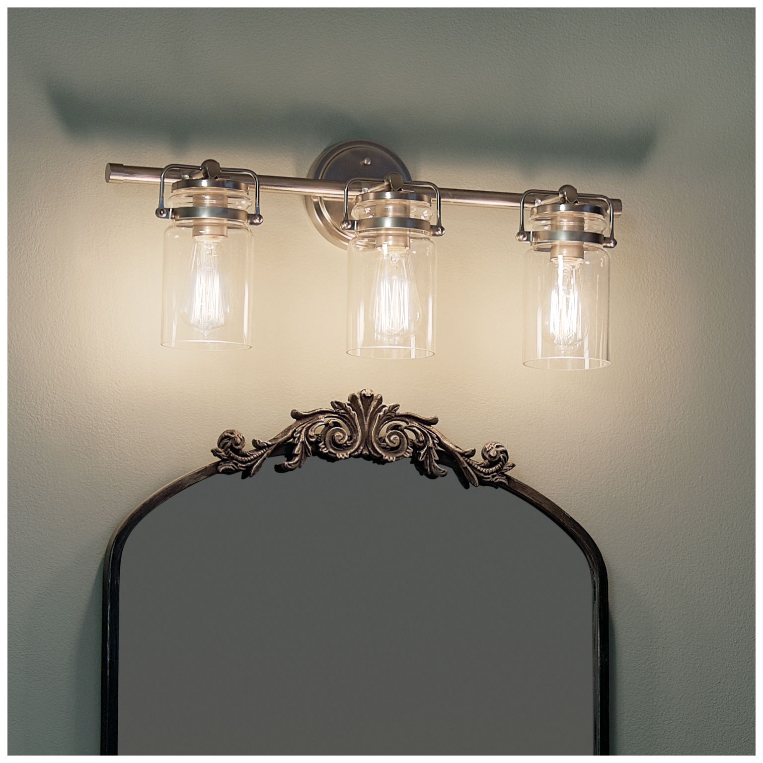 Image 5 Kichler Brinley 24" Wide Brushed Nickel 3-Light Bath Light more views