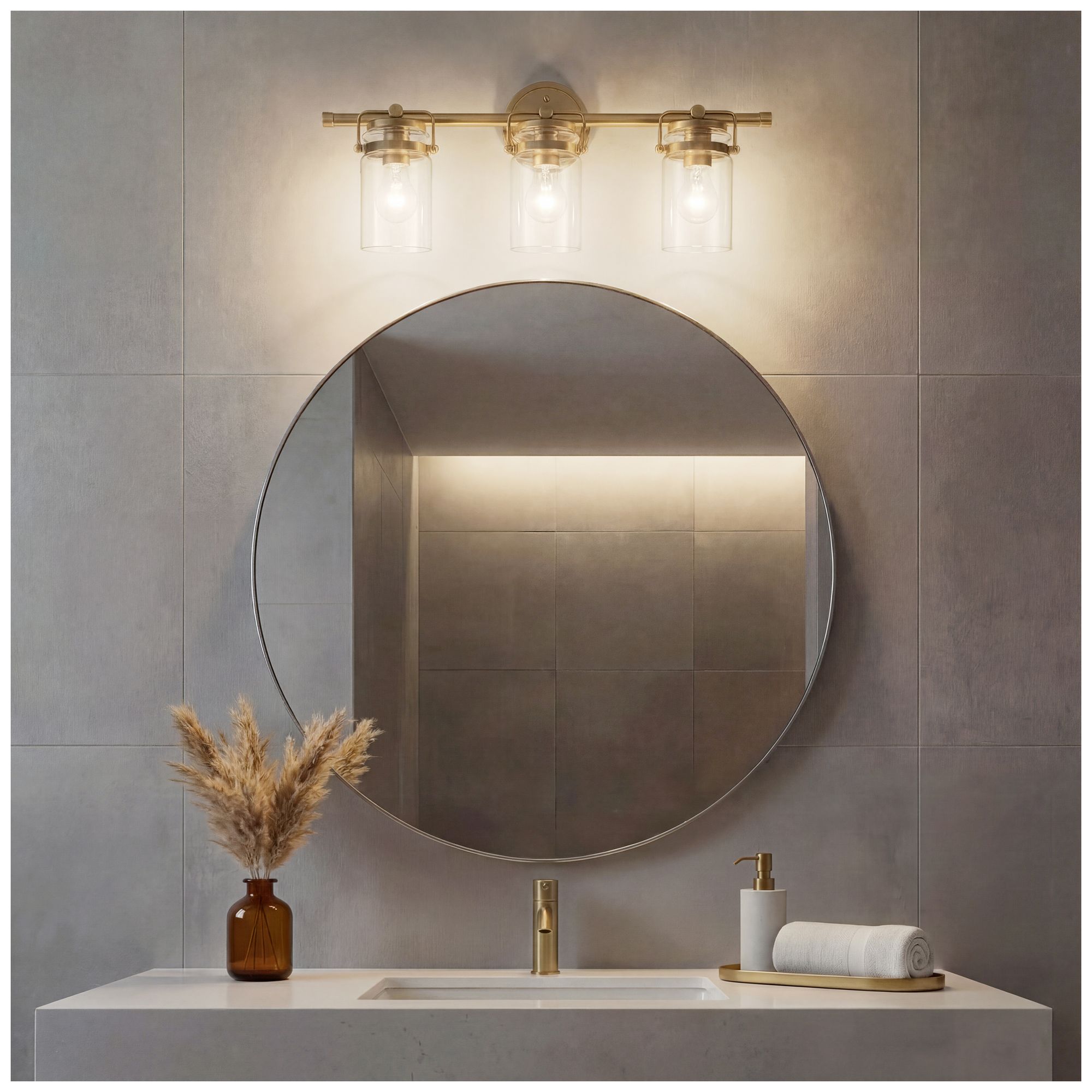 Kichler Brinley 24" Wide Champagne Bronze 3-Light Bath Light