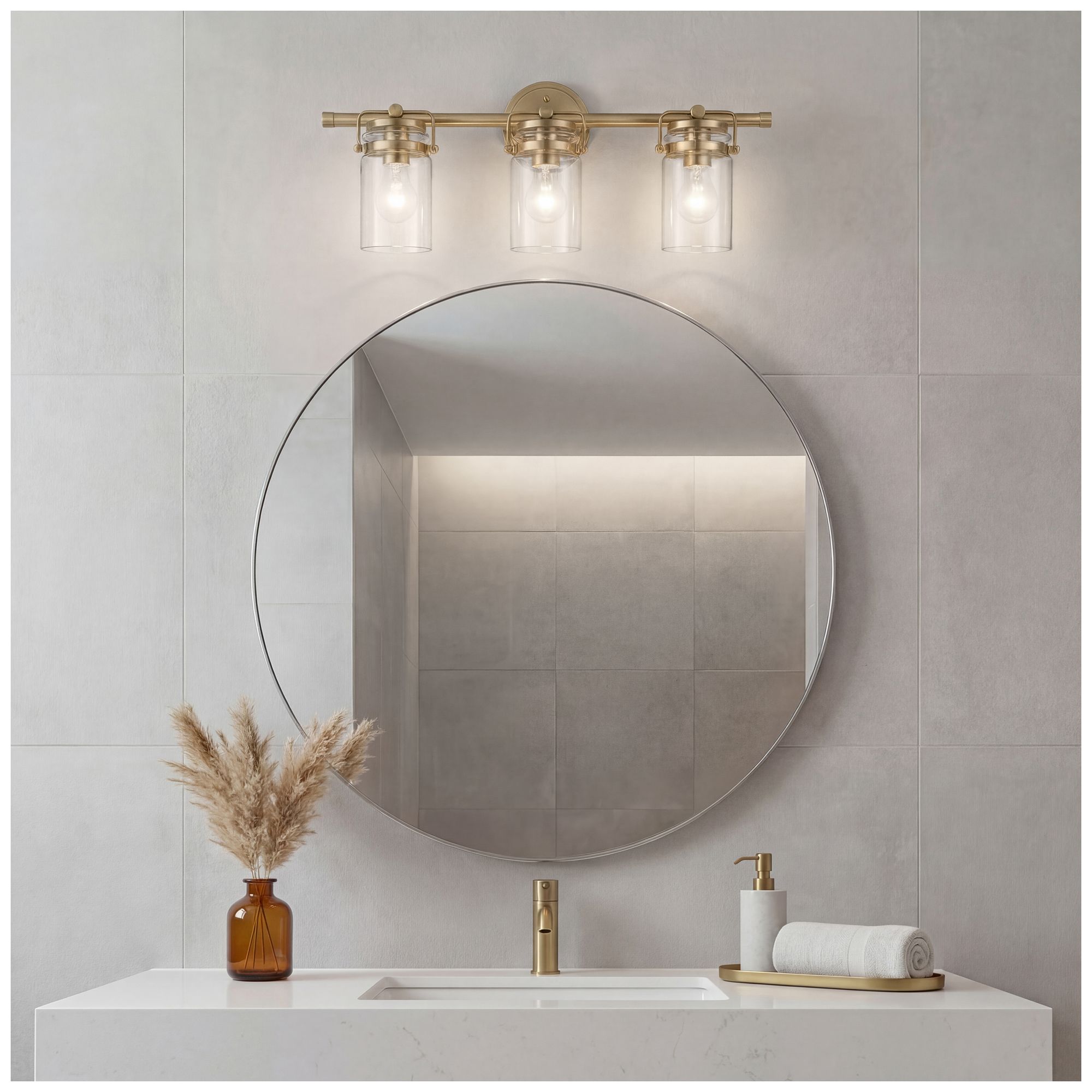 Kichler Brinley 24" Wide Champagne Bronze 3-Light Bath Light