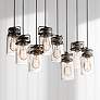 Kichler Brinley 25 1/2" Glass and Bronze 8-Light Industrial Pendant