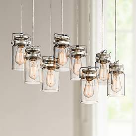 Image1 of Kichler Brinley 25 1/2" Wide Brushed Nickel Mini Pendant