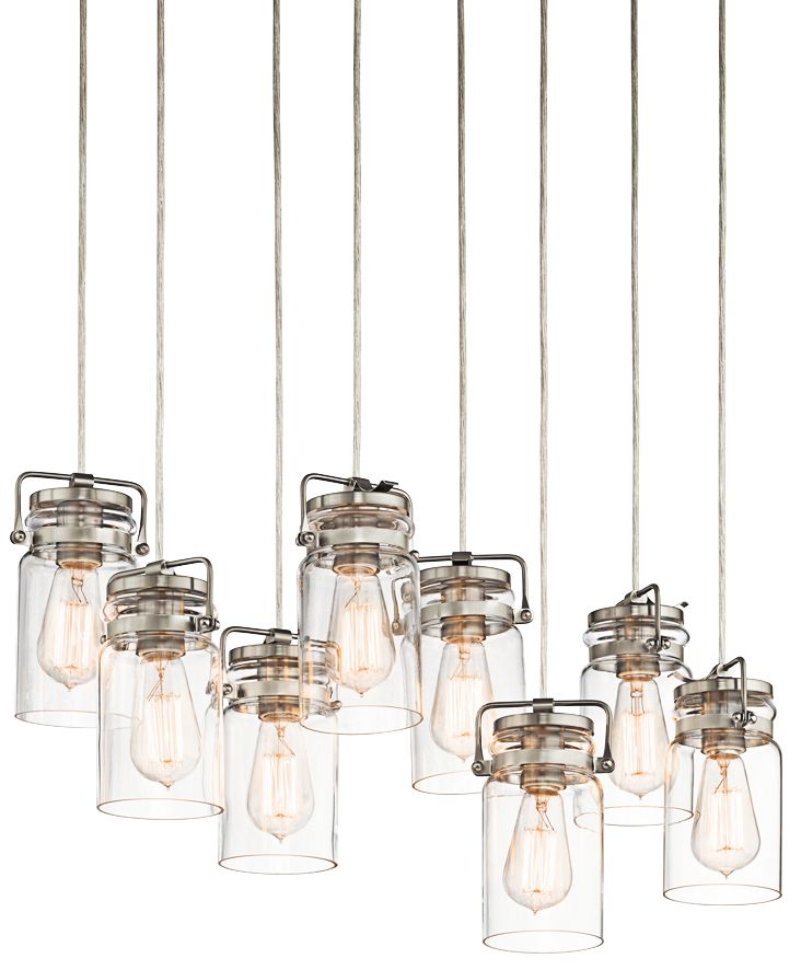 Kichler Brinley Schminklampe – 4-flammig, 82,5 Cm, Champagnerbronze & Klarglas