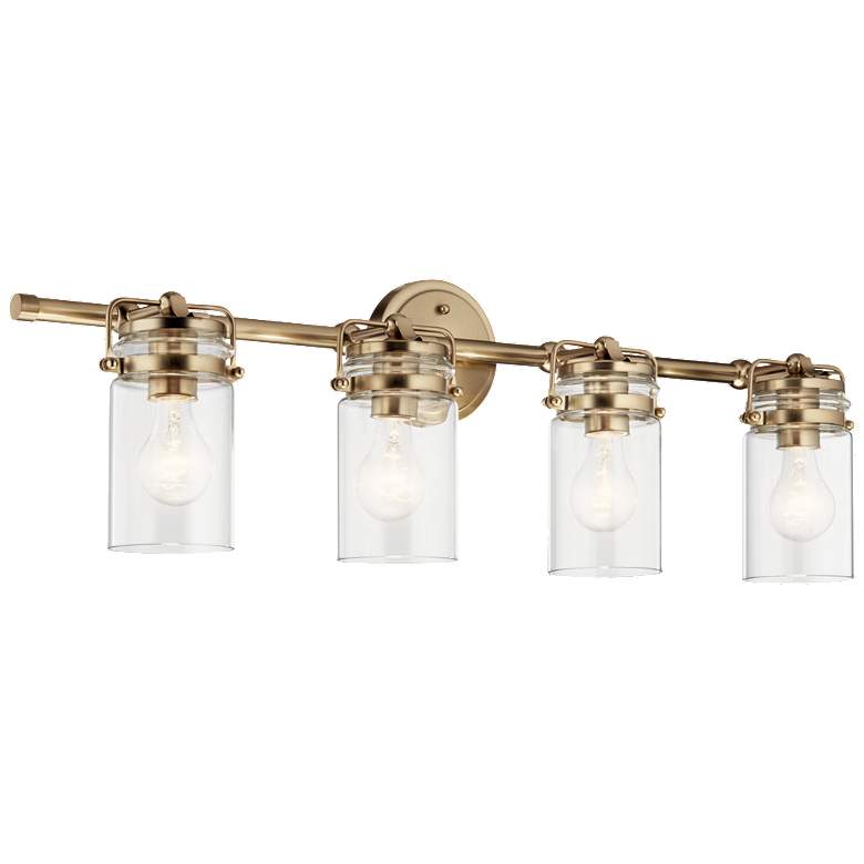Image 1 Kichler Brinley 32 1/2"W Champagne Bronze 4-Light Bath Light