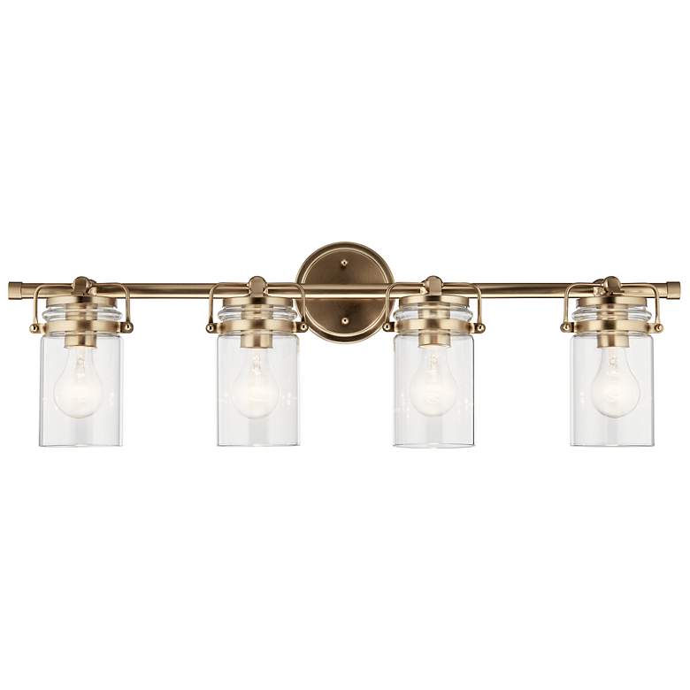 Image 5 Kichler Brinley 32 1/2"W Champagne Bronze 4-Light Bath Light more views