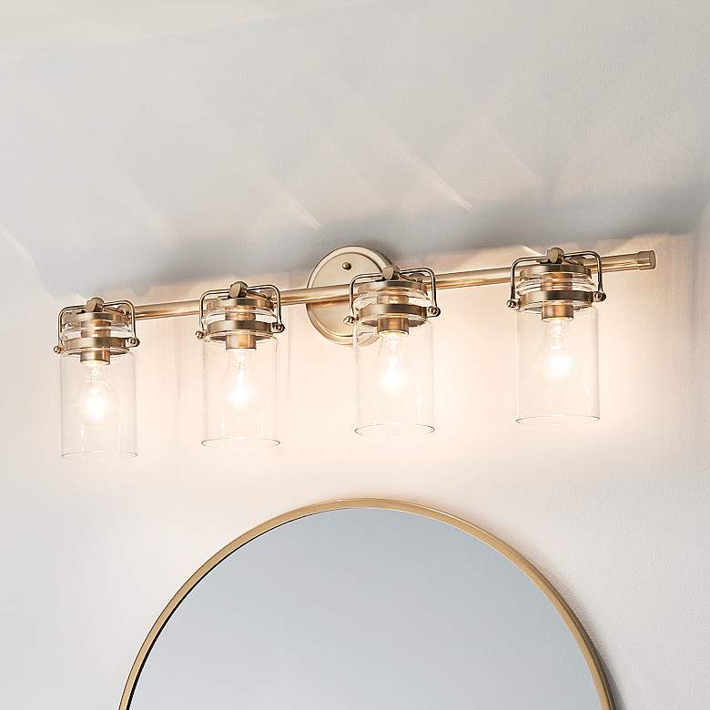 Image 7 Kichler Brinley 32 1/2"W Champagne Bronze 4-Light Bath Light more views