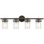Thumbnail3 of Kichler Brinley 32 1/4" Wide Olde Bronze 4-Light Bath Light more views