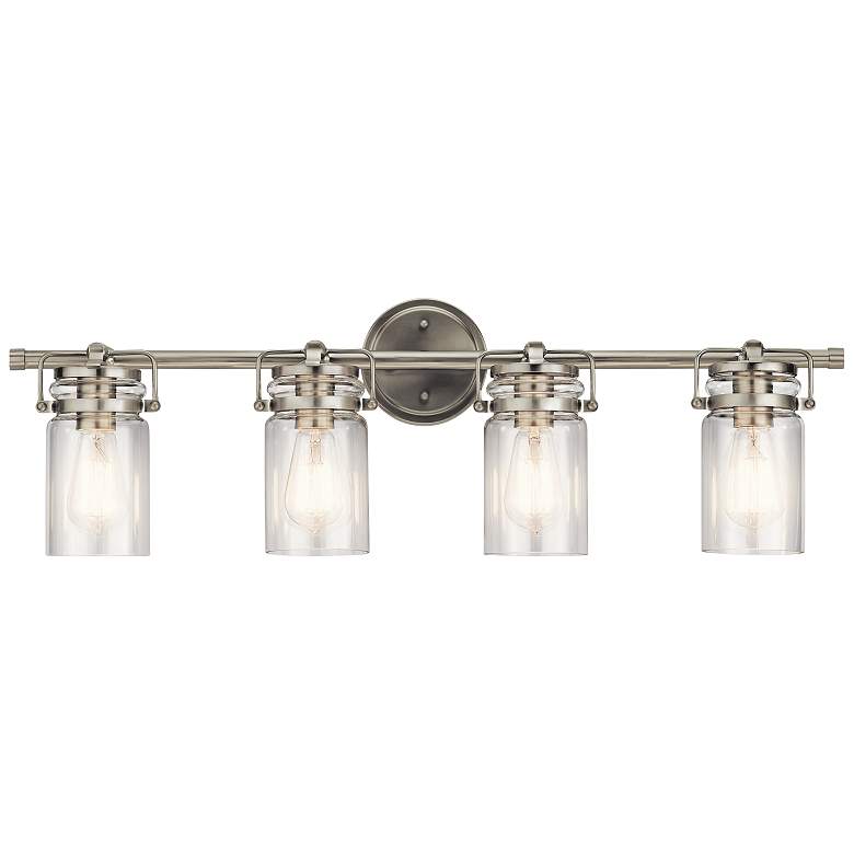 Image 2 Kichler Brinley 32 1/4 inchW Brushed Nickel 4-Light Bath Light more views