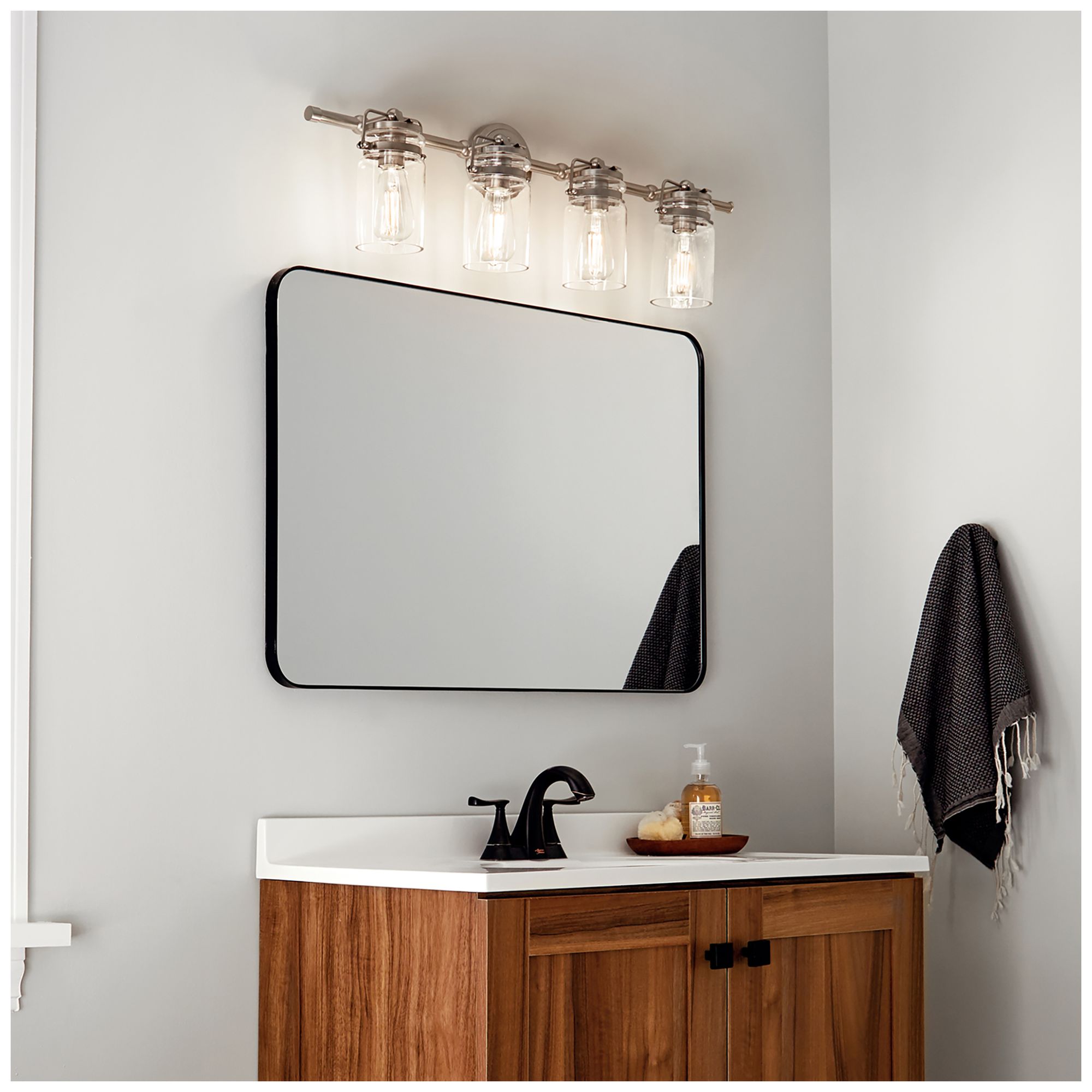 Kichler Brinley 32 1/4"W Brushed Nickel 4-Light Bath Light