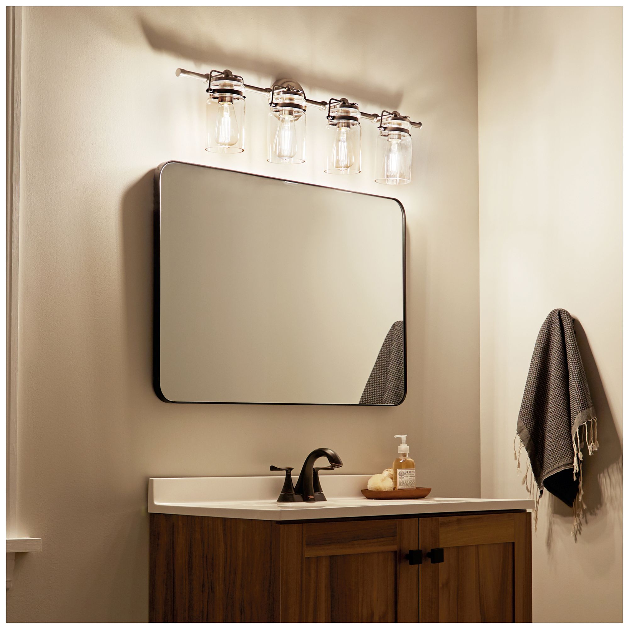 Kichler Brinley 32 1/4"W Brushed Nickel 4-Light Bath Light
