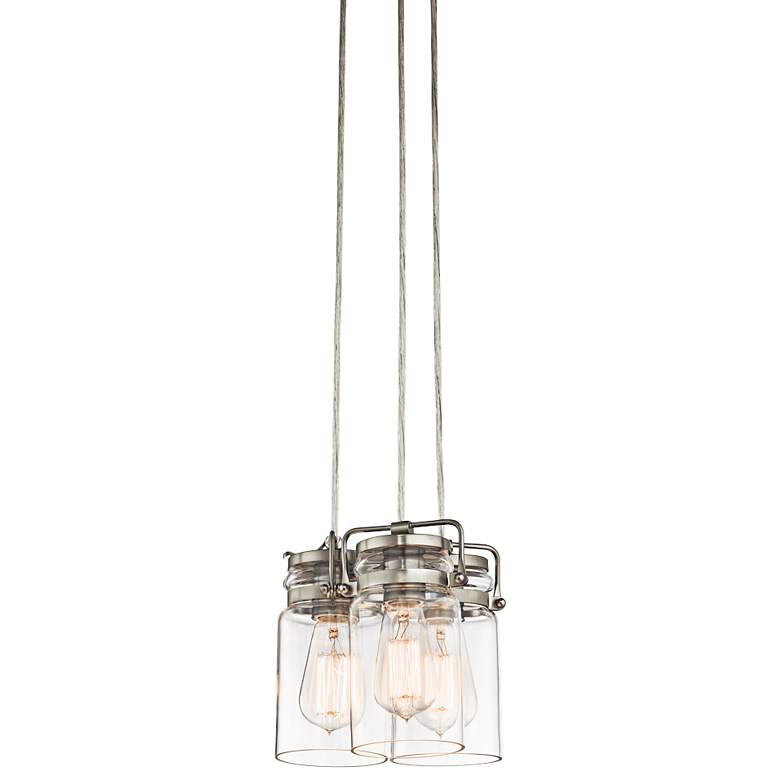 Image 2 Kichler Brinley 8 1/2 inch Wide Brushed Nickel Mini Pendant