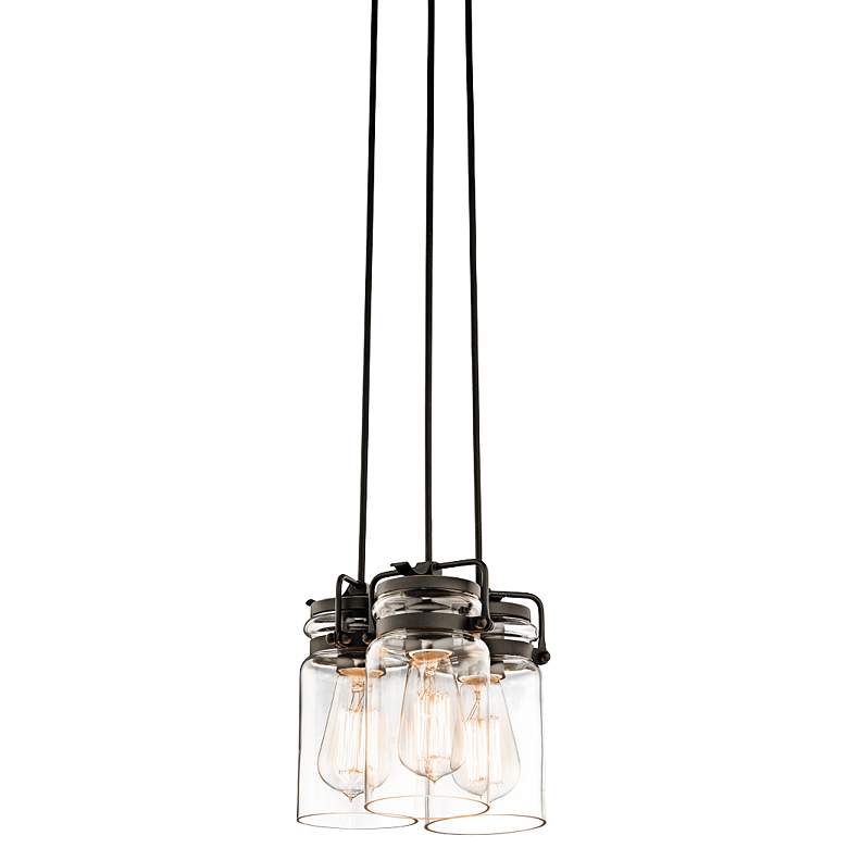 Image 2 Kichler Brinley 8 1/2" Wide Olde Bronze 3-Light Mini Pendant
