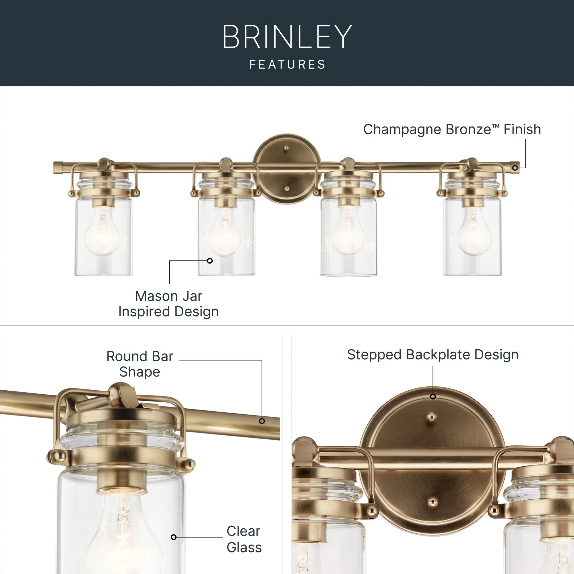 Image 5 Kichler Brinley Bath 4Lt more views