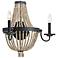 Kichler Brisbane 18" High Distressed Black Wall Sconce