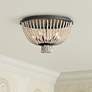 1_Kichler Brisbane 18" Wide 5-Light Black with White Beads Ceiling Light
