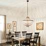 7_Kichler Brisbane 30" Wide Distressed Black 8-Light Beaded Chandelier more views