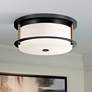 1_Kichler Brit 12" Wide 2-Light Black and Champagne Bronze Ceiling Light