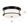 4_Kichler Brit 12" Wide 2-Light Black and Champagne Bronze Ceiling Light more views