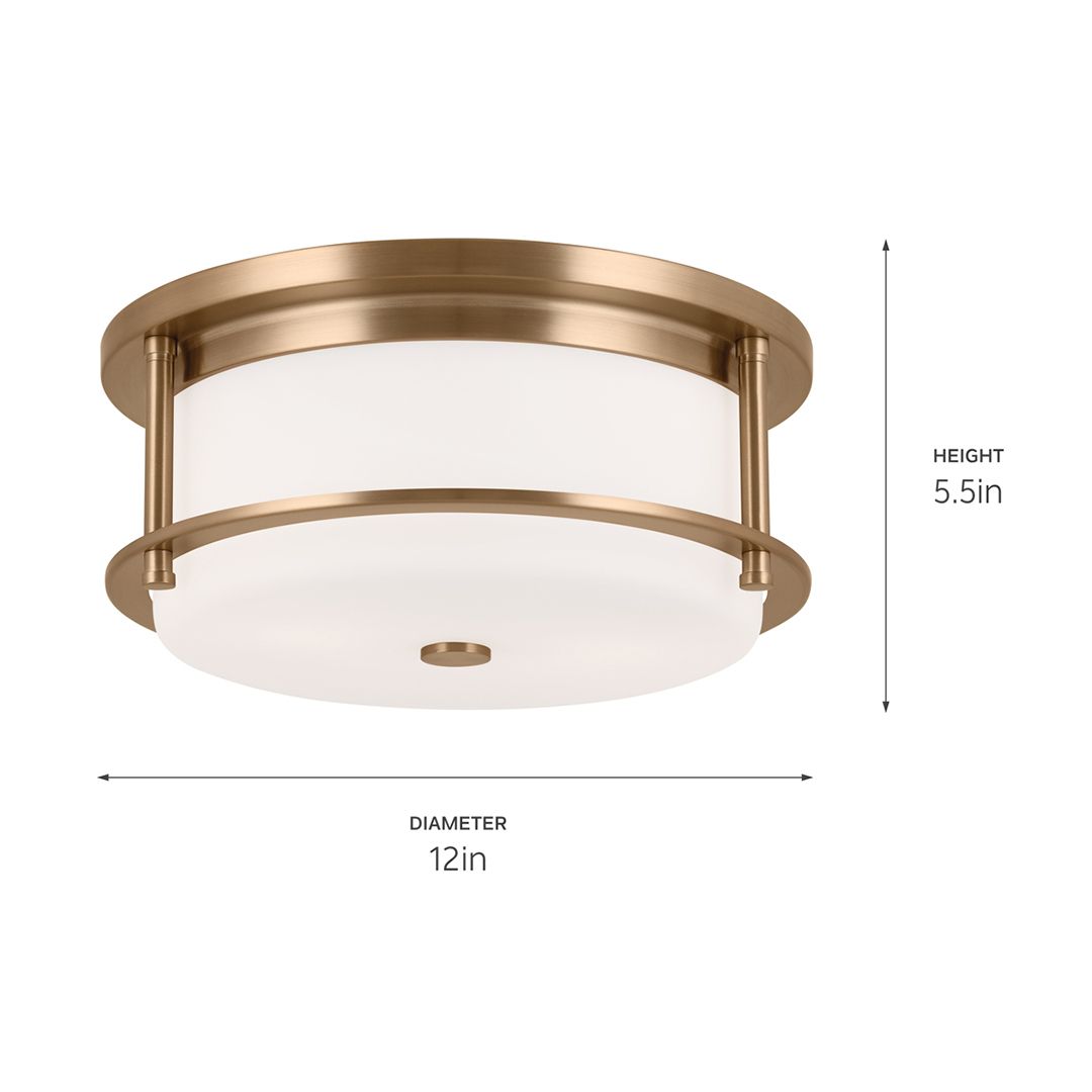 Image 4 Kichler Brit 12" Wide Champagne Bronze Ceiling Light more views