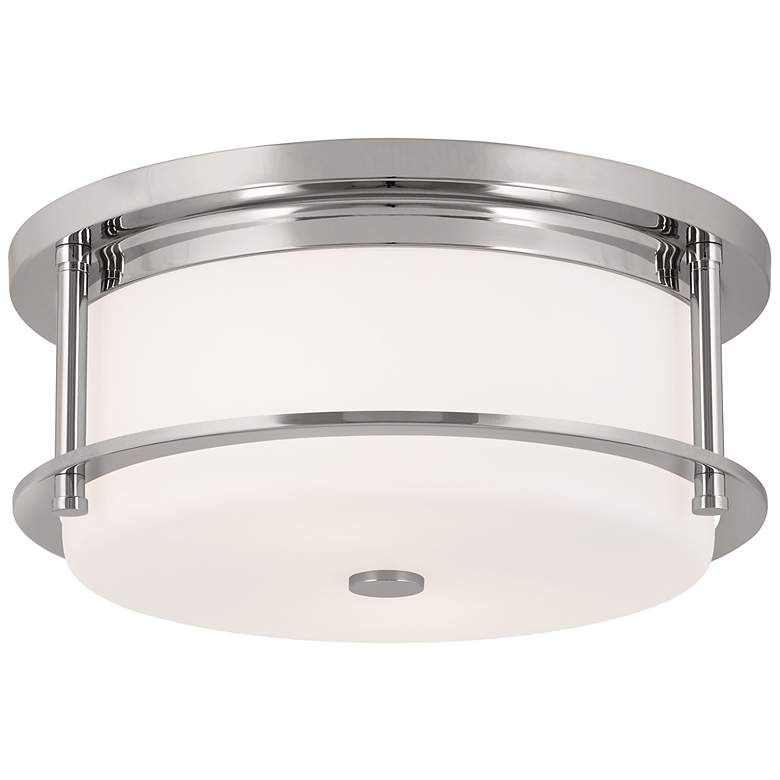 Image 1 Kichler Brit 12" Wide Polished Nickel Ceiling Light