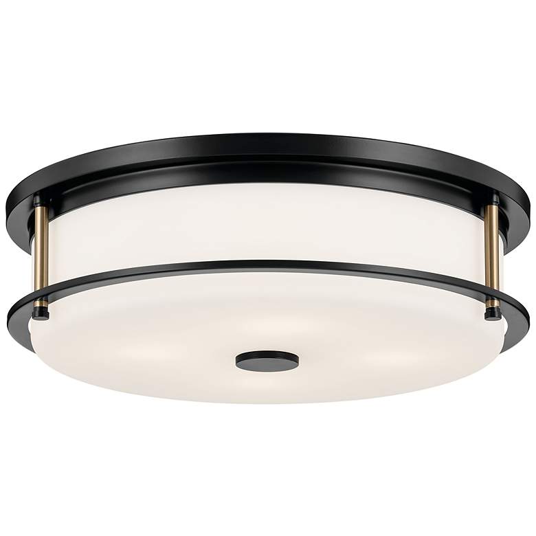 Image 2 Kichler Brit 18" Wide Black Steel Ceiling Light