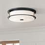 1_Kichler Brit 18" Wide Black Steel Ceiling Light