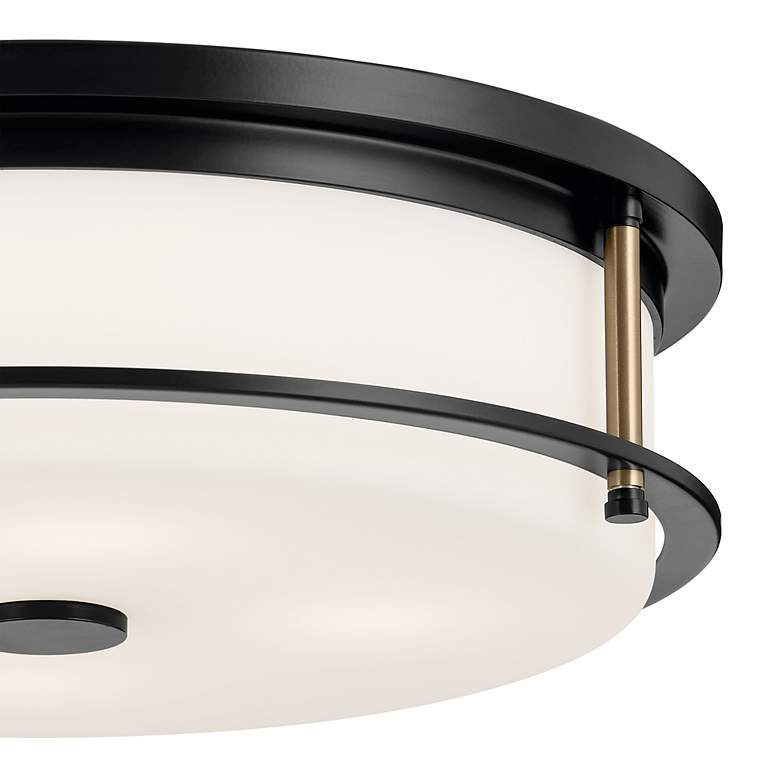 Image 4 Kichler Brit 18" Wide Black Steel Ceiling Light more views