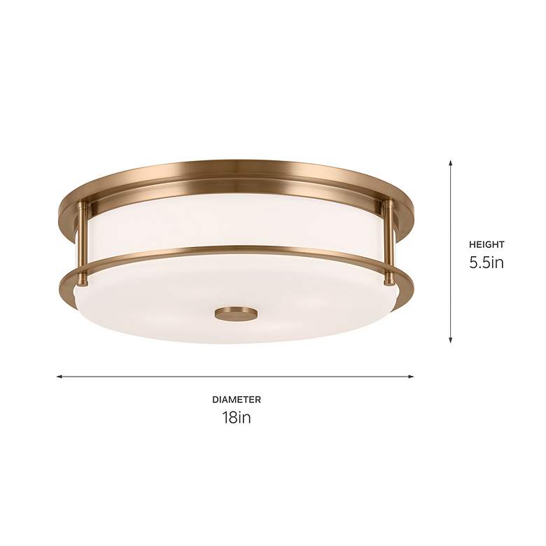 Image 4 Kichler Brit 18" Wide Champagne Bronze Ceiling Light more views