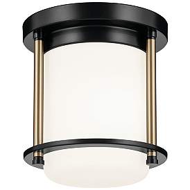 Image3 of Kichler Brit 7.25 Inch 1 Light Flush Mount in Black and Champagne Bronze
