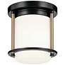 Thumbnail3 of Kichler Brit 7.25 Inch 1 Light Flush Mount in Black and Champagne Bronze