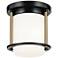 Kichler Brit 7.25 Inch 1 Light Flush Mount in Black and Champagne Bronze