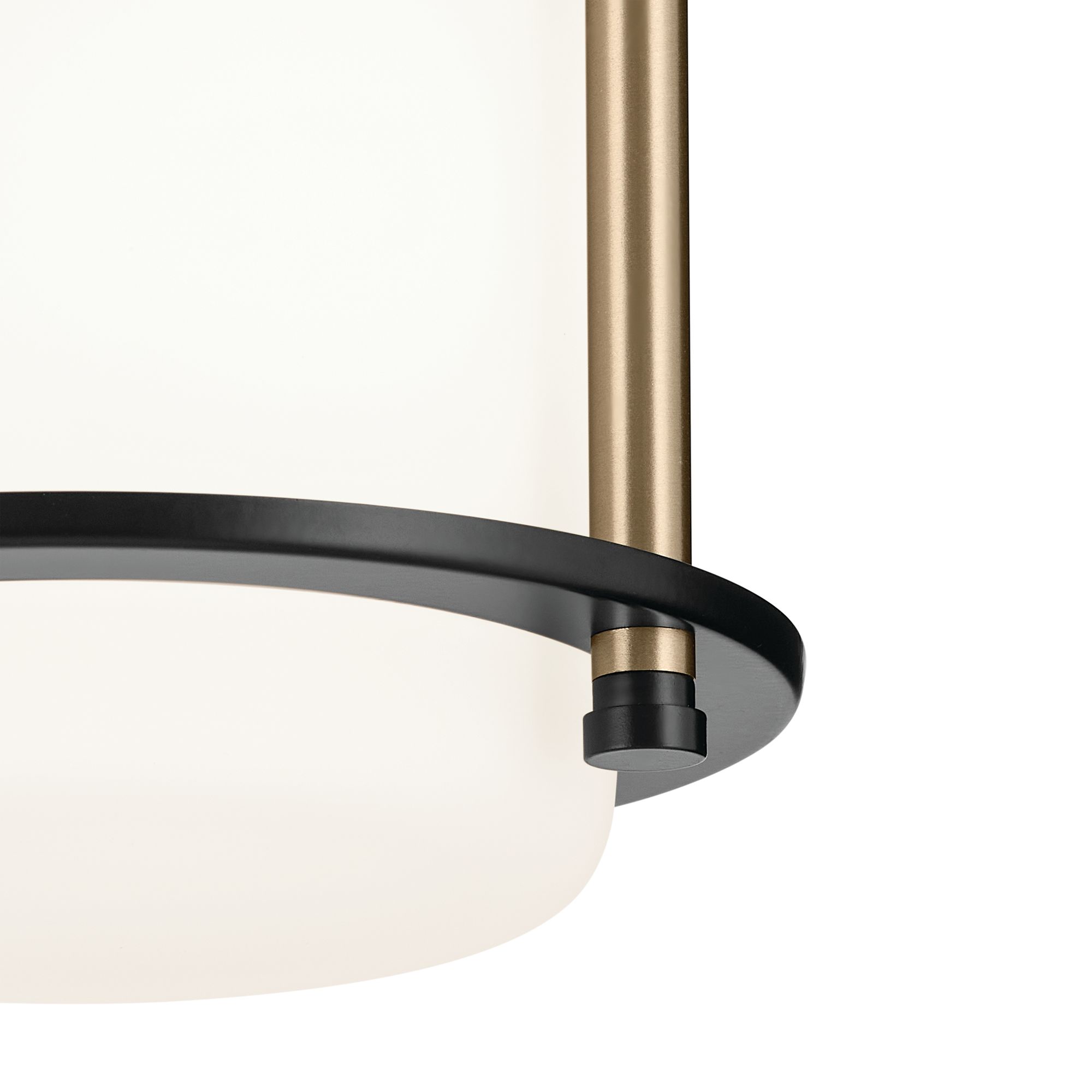 Image 4 Kichler Brit 7.25 Inch 1 Light Flush Mount  in Black and Champagne Bronze more views