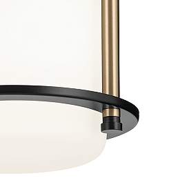 Image4 of Kichler Brit 7.25 Inch 1 Light Flush Mount in Black and Champagne Bronze more views