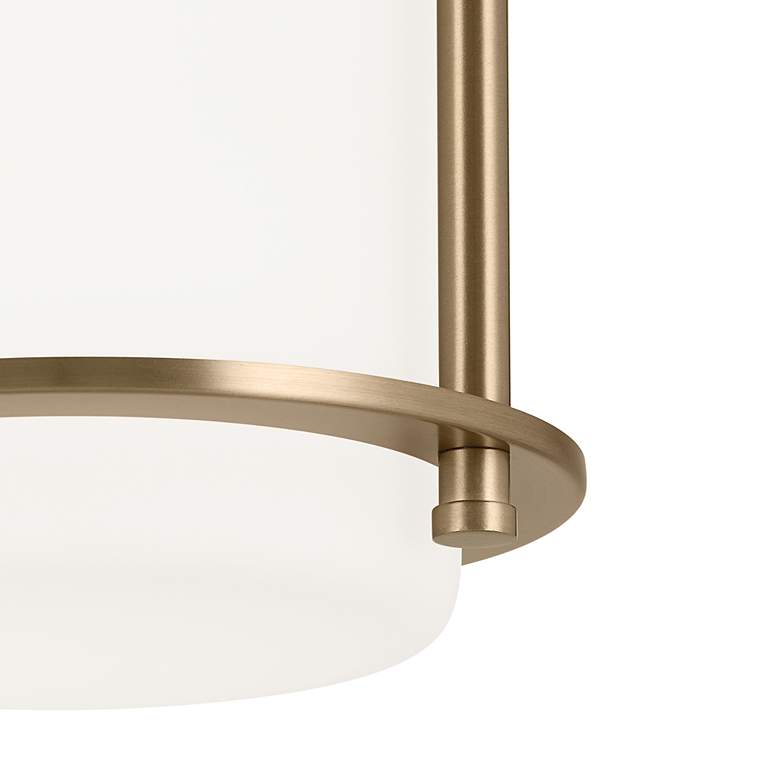 Image 2 Kichler Brit 7.25 Inch 1 Light Flush Mount with Opal Glass more views