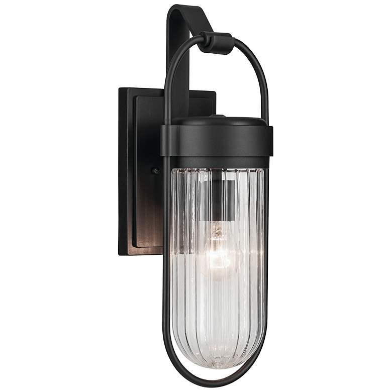 Image 2 Kichler Brix 19 1/4" High Textured Black Outdoor Wall Light