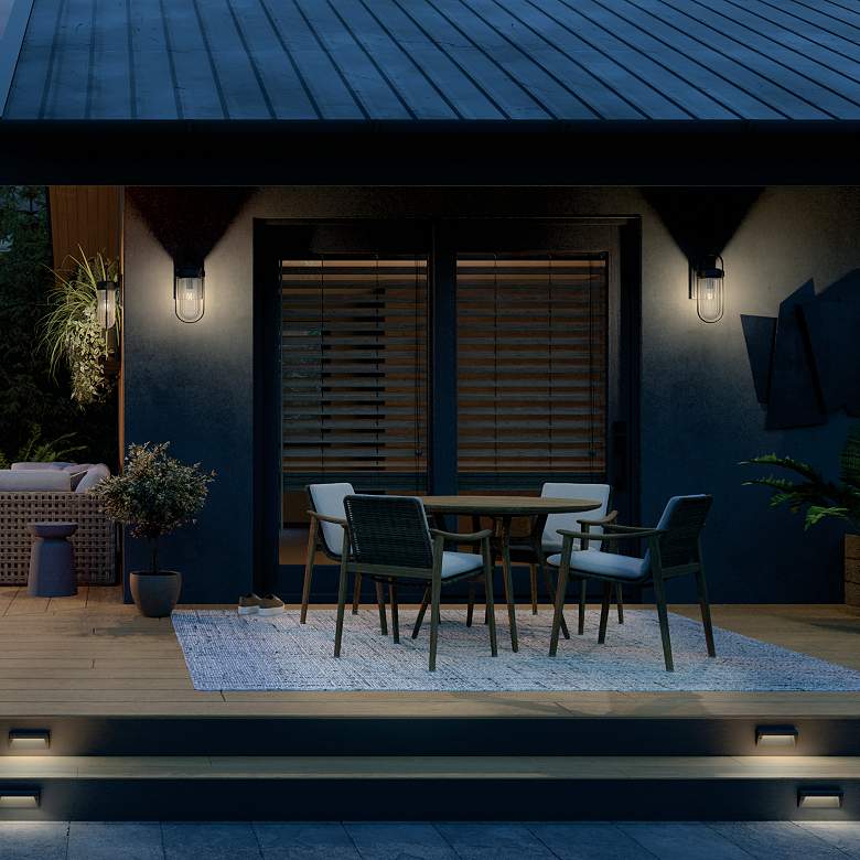Image 7 Kichler Brix 19 1/4" High Textured Black Outdoor Wall Light more views