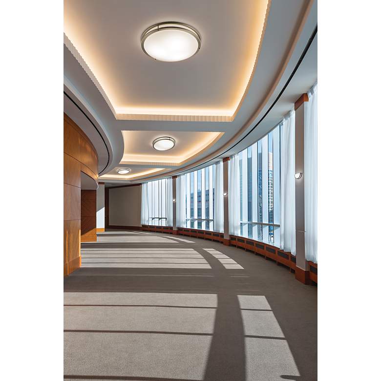Image 2 Kichler Brock 11 3/4" Wide Brushed Nickel LED Ceiling Light more views