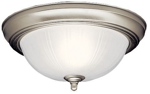 Kichler Brushed Nickel 11.25 Inch 2 Light Flush Mount Light