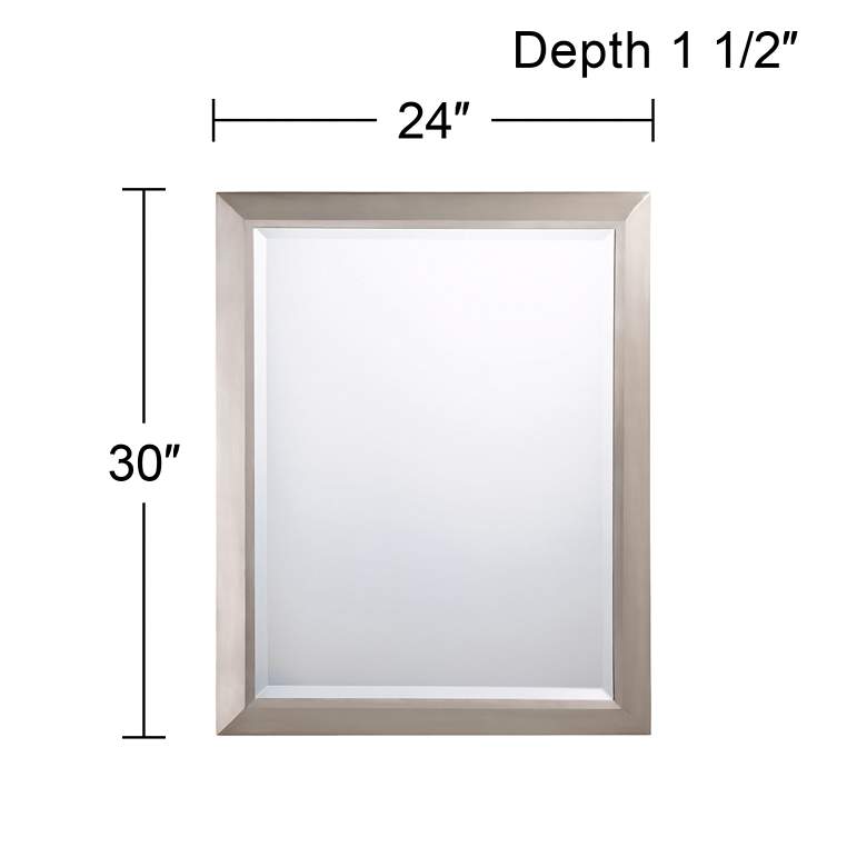 Image 4 Kichler Brushed Nickel 24 inch x 30 inch Rectangular Wall Mirror more views