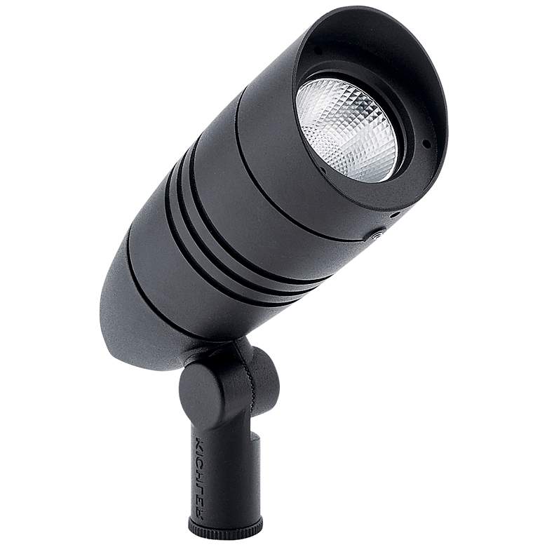 Image 1 Kichler C-Series 5 1/4 inch High Black LED Outdoor Spot Light