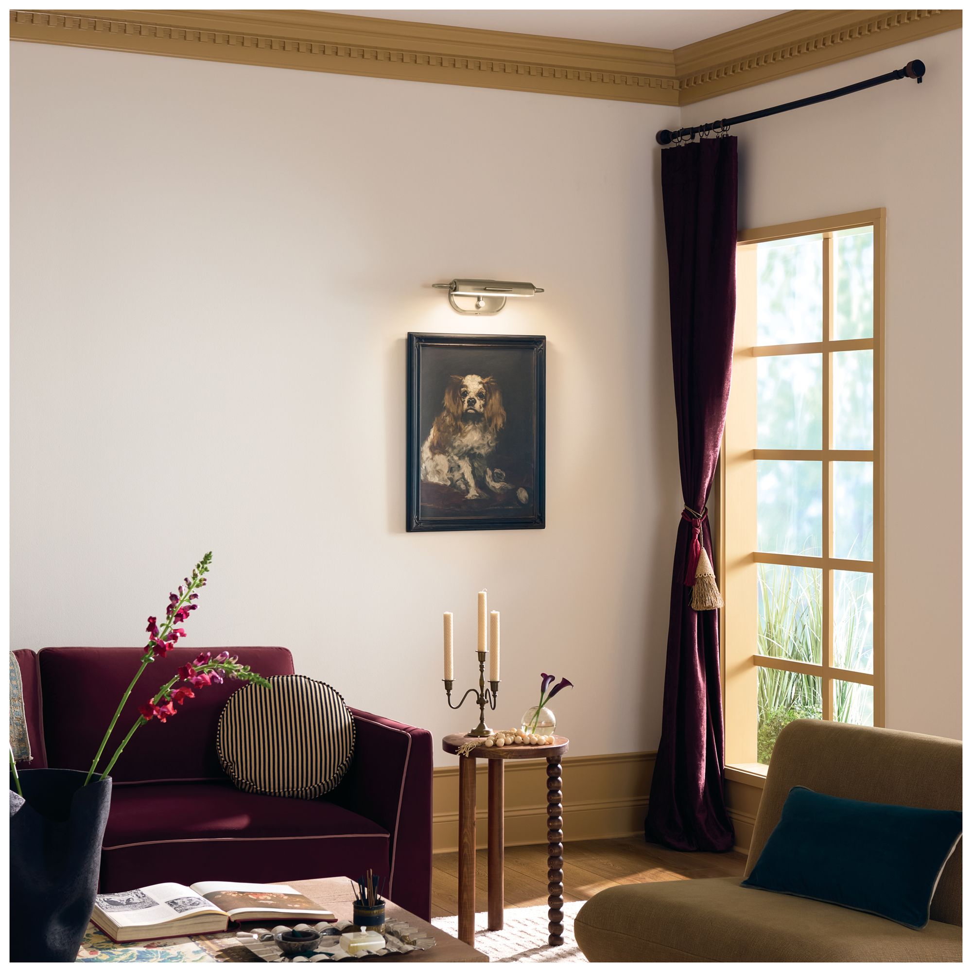 Image 7 Kichler Caillier 17.25" 1-Light Picture Light in Champagne Bronze more views