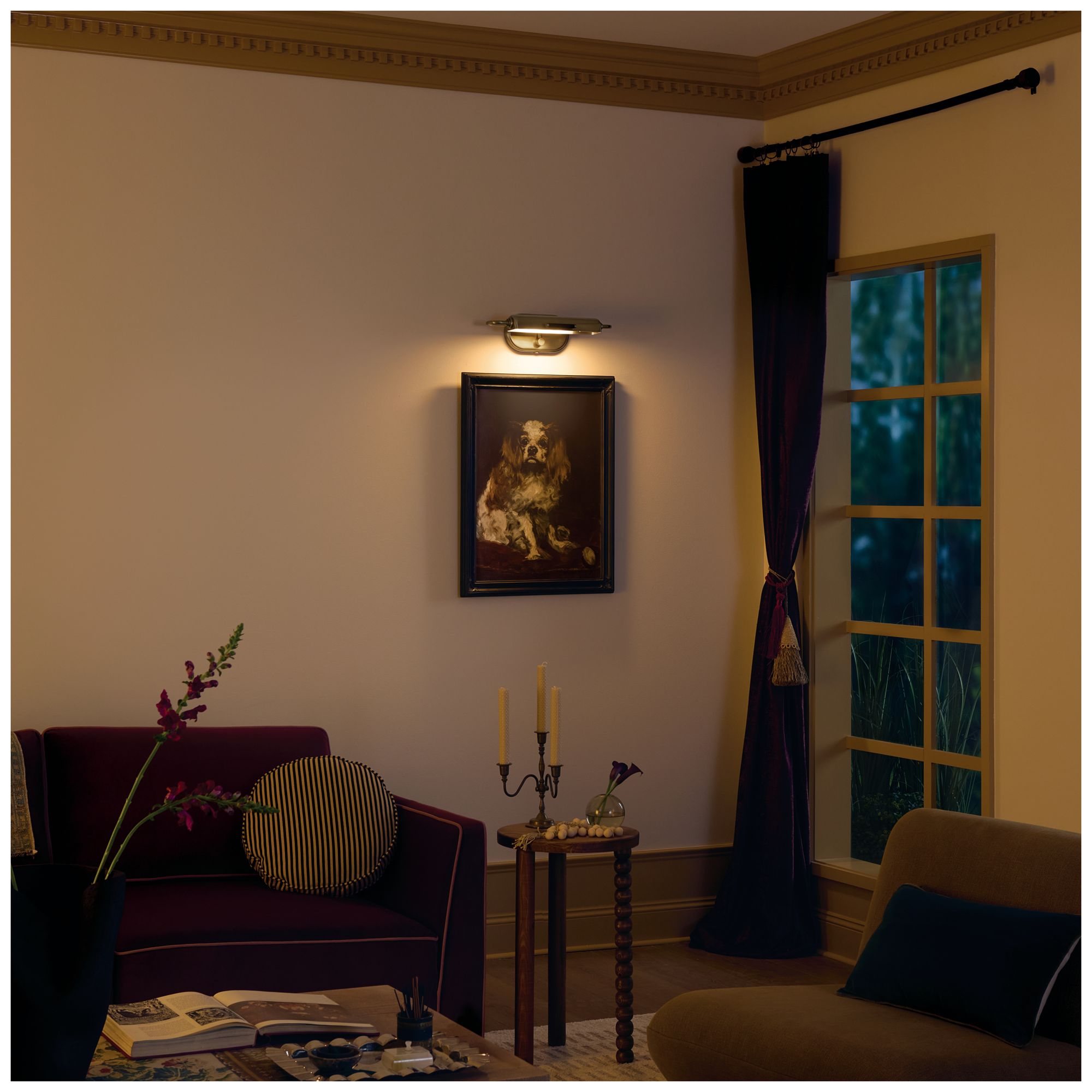 Kichler Caillier 17.25" 1-Light Picture Light in Lacquered Brass