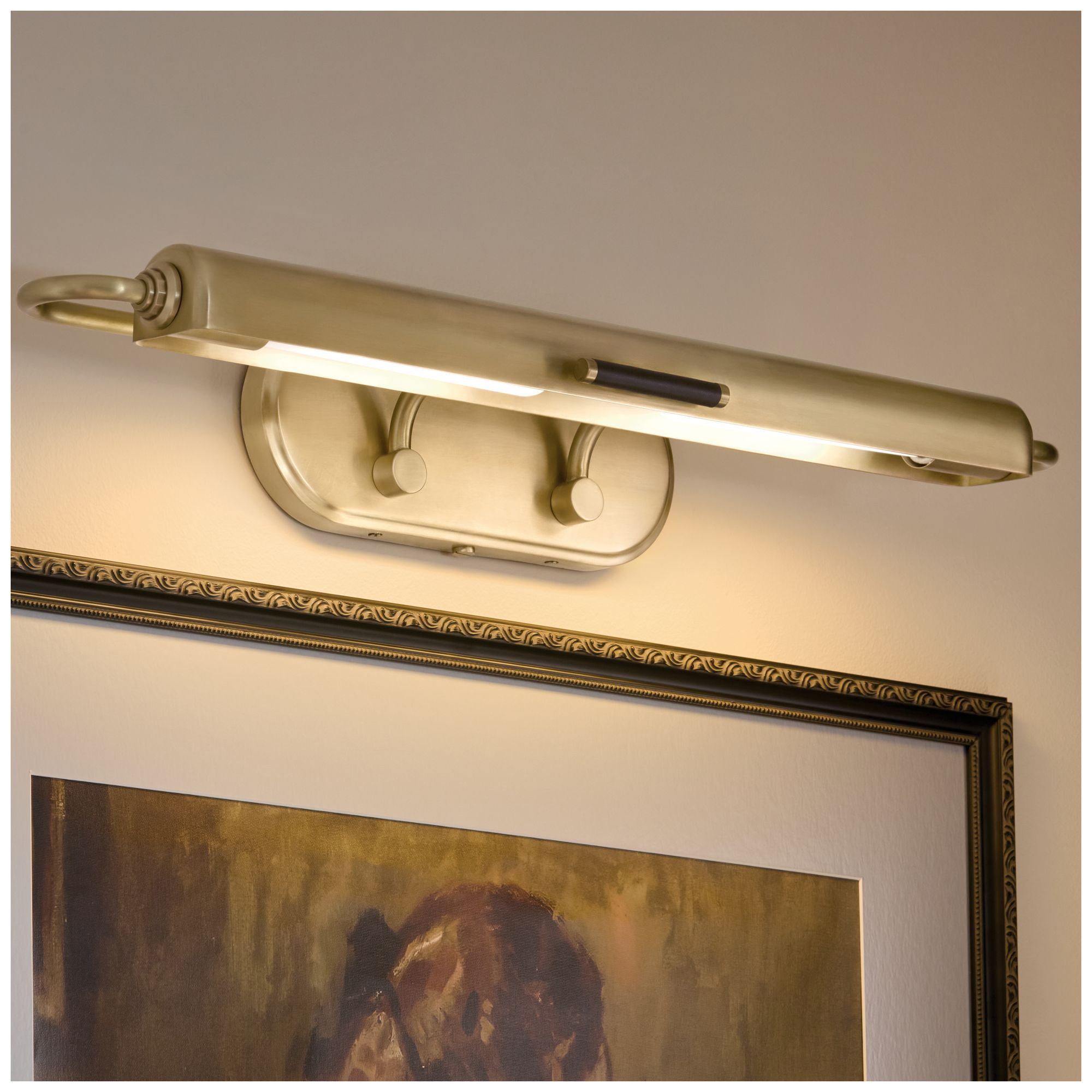 Thumbnail2 of Kichler Caillier 29.25" 2-Light Picture Light in Lacquered Brass more views