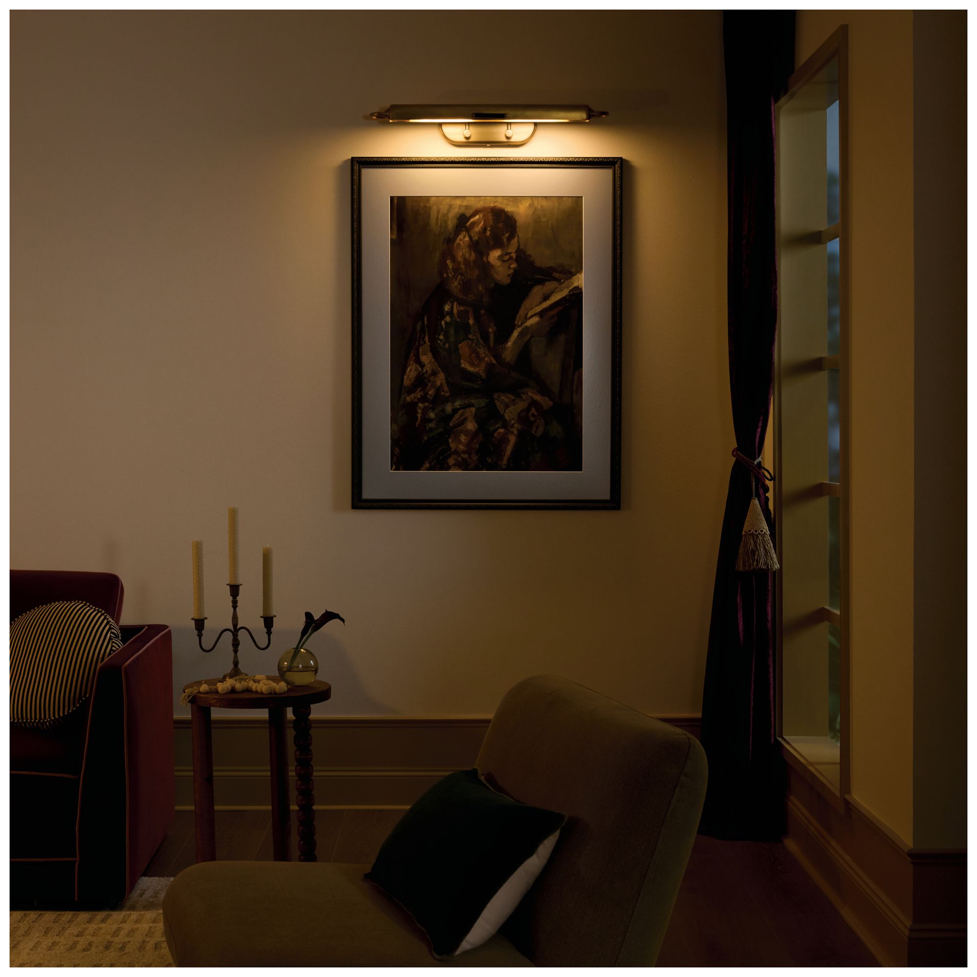Kichler Caillier 29.25" 2-Light Picture Light in Lacquered Brass