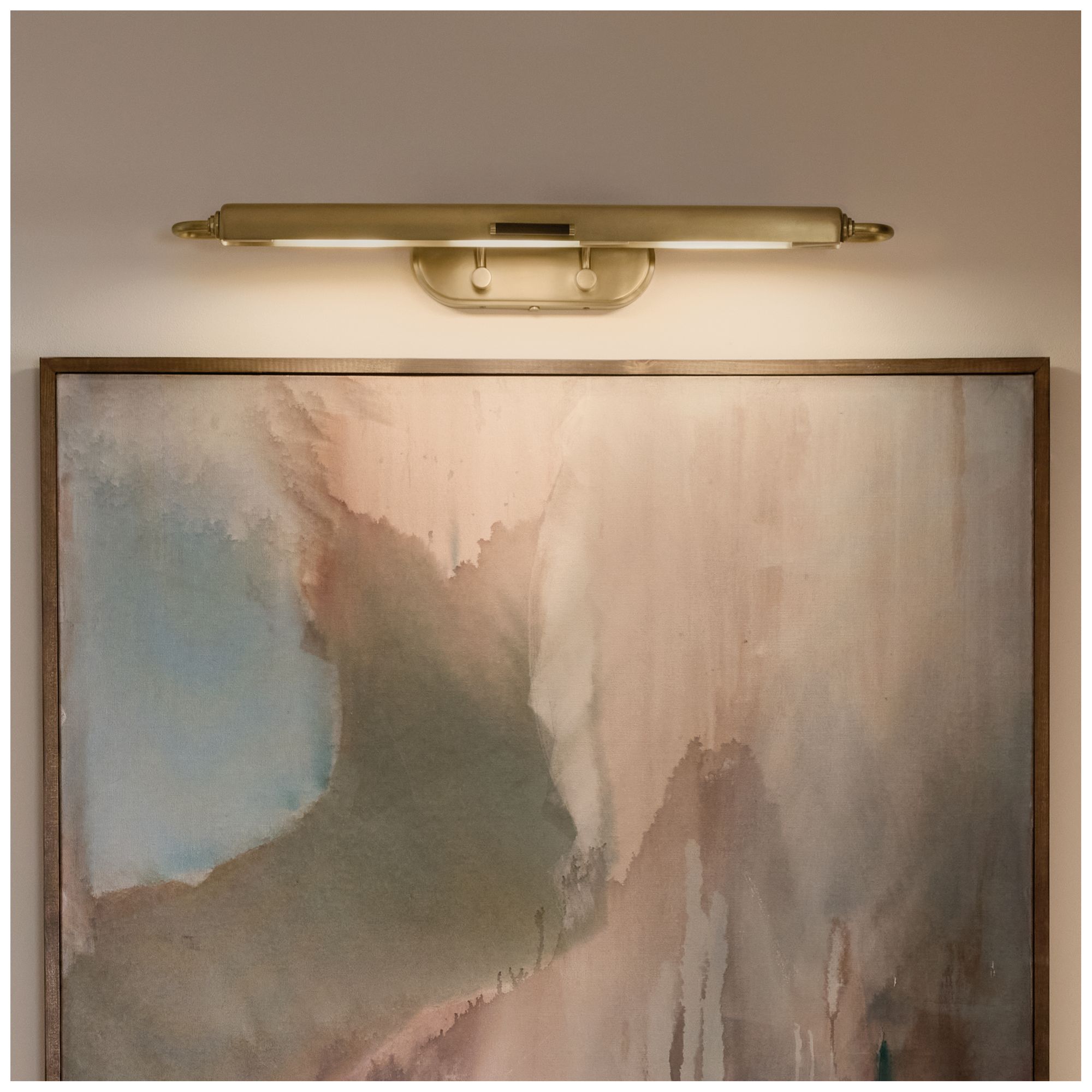 Thumbnail2 of Kichler Caillier 35.25" 3-Light Picture Light in Lacquered Brass more views
